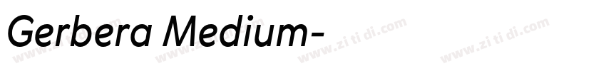 Gerbera Medium字体转换